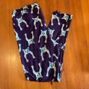 Purple cat TC lularoe leggings